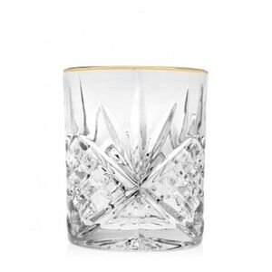 Dublin-crystal-gold-rim-double-old-fashion-set-of-4